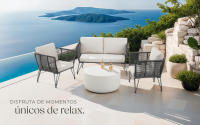 Tectake - Conjunto de salón de jardín SUNDO en diseño de cuerda con poliratán, Cómodo conjunto para jardín, compuesto por un sofá y 2 sillones para hasta 4 personas, Cojines de asiento extra gruesos y cómodos cojines para el respaldo, Poliratán resistente - details 6