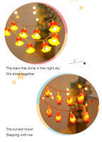 Luces De Navidad LED De Santa Claus Y Campana Para Decoración De Pared Puerta Habitación Fiesta De Año Nuevo Foco Blanco Cálido Fuente De Alimentación De Pilas - details 2