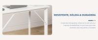 Mesa Escritorio Plegable, Compacto, Estable y Fácil de Montar, Mesa Ordenador para Casa Oficina y Cualquier Poco Espacio, Color Blanco, 80 x 46 x 74 cm - details 1