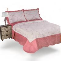 KingnetStore - Colcha Bouti Bordada Acolchada, Colcha Cubre Cama 100% Poliéster. Fina, Extra Suave y Ligera. Ideal para Primavera Verano Entretiempo, Con Funda Cojín Almohada, Elegancia y Suavidad con un Diseño Floral. Para Cama de 90 105 135 150 CM - details 4