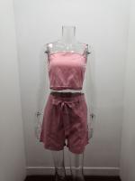 Conjunto De Mujer Primavera/Verano Top De Tanque Sólido Chaqueta De Moda Shorts De Cintura Alta Tres Piezas High Street Polyester - details 6