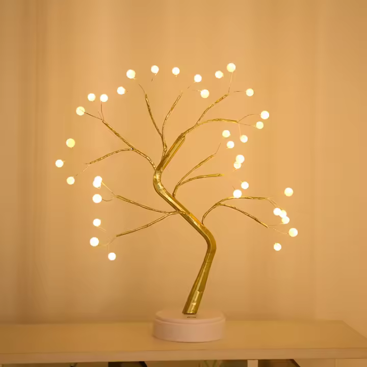 Lámpara De Noche LED Árbol De Navidad 108 LEDs Táctil Decoración De Fiesta De Boda Para Dormitorio Con Guirnalda De Hadas - 1