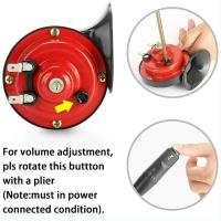 Bocina De Coche Universal 12V Electrónica Con Dos Tonos Snail Bocina Impermeable Para Motocicleta Camión SUV Barco Paquete De 2 Piezas - details 1