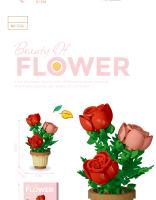 Bloques De Construcción De Flores Eteriores En Estilo 12 Juguetes De Montaje Para Niños Modelo De Decoración De Potted Plantas - details 10