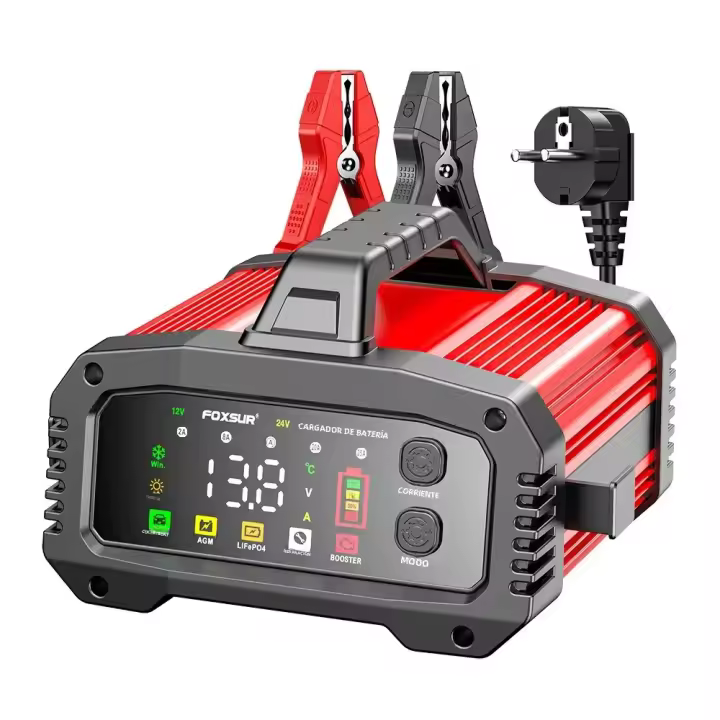 Cargador Inteligente Portátil Para Batería De Coche 25A/15A Para Motocicleta Y Baterías De Ácido Plomo AGM GEL LiFePo4 Reparación De Batería De Coche Con Pulso - 1