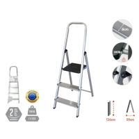 Escalera de aluminio tijera pleagble 3,4,6 peldaños multiuso portatil antideslizante muy resistente 150KG hecho en Europa calidad de confianza - details 0