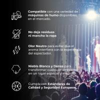 LUCCY Líquido para Máquina de Humo Natural - Líquido Máquina Humo Alta Densidad y Larga Duración, Seguro para Respiración, Fiestas, Eventos, Discoteca (5 Litros) - details 1