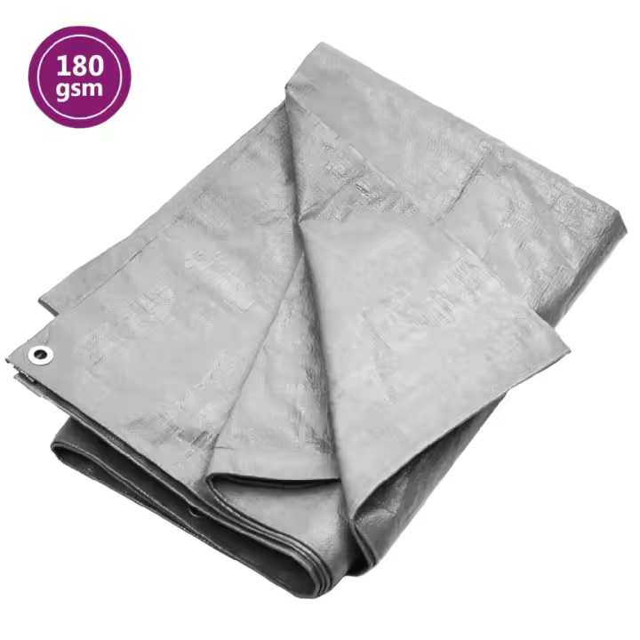 Vidaxl Lona HDPE Gris 180 G/M² 6x10 M - Toldo Impermeable - 1