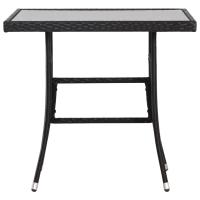 vidaXL Mesa de jardín 80x80x74 cm ratán sintético negro - details 1
