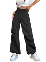 Pantalones Cargo Multibolsillos Y2K Moda Para Mujer High Waist Estilo Safari Deporte Al Aire Libre Activewear Pantalones Anchos Sueltos - details 1
