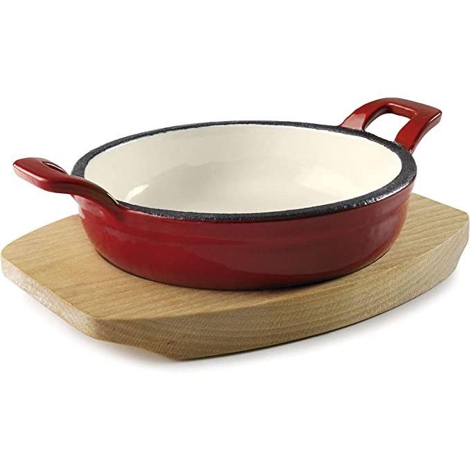 Cacerolas Y Sartén De Hierro Fundido Esmaltado Lacor Magma - Gris Y Rojo, Aptas Inducción Y Horno, Hechas En España