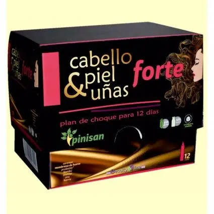 CABELLO, PIEL Y UÑAS FORTE. 12 VIALES. PINISAN - 1