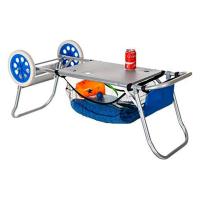 STARLEY-Carro Portasillas Playa Plegable Convertible en Mesa con Red en la Parte Inferior y Bolsillo Incluidos,Carrito Plegable Multifuncional para Playa y Camping 52 x 37 x 105 cm - details 2