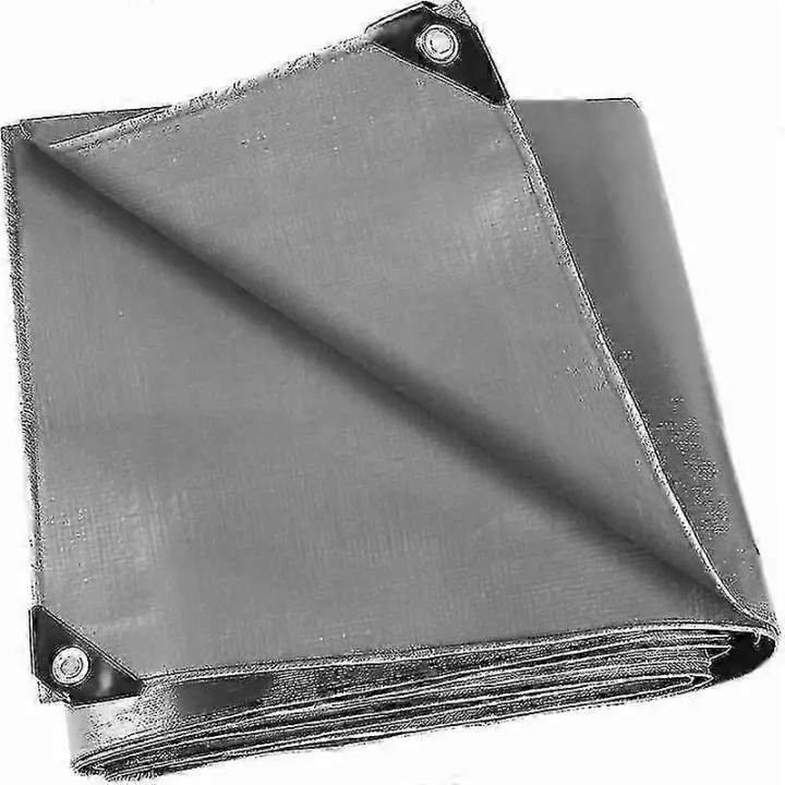 2x2m Gray Polyethylene Waterproof Weatherproof Protective Tarpaulin - 1