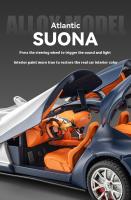 Modelo De Coche Atlantic a Escala 1:24 Con Luces Y Sonidos Auténticos Regalo Perfecto Para Niños Y Entusiastas Del Automóvil Material Metálico - details 9
