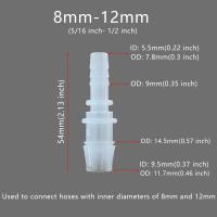 Conector De Tubo Flexible Plástico 5pcs Reductor De Barbaco Adaptador De Reparación De Agua Para Jardín Acuario Laboratorio - details 17