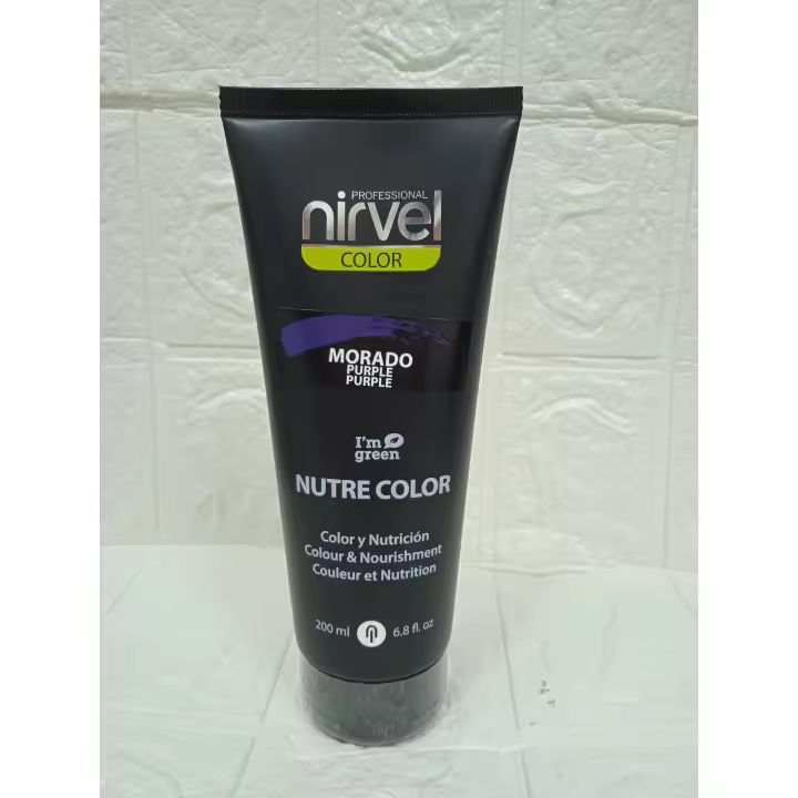 NIRVEL Cosmetics mascarilla color morado 200ml, aporta nutrición y brillo. - 1