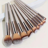 Juego De Pinceles De Maquillaje Para Mujer Champán Fundación Polvo Rubor Sombra Kabuki Herramientas De Belleza Set Completo - details 0