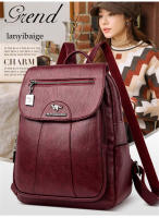 Mochila Vintage de cuero suave para mujer, bolso de hombro femenino, bolso de viaje informal, mochila escolar, 5 colores - details 0