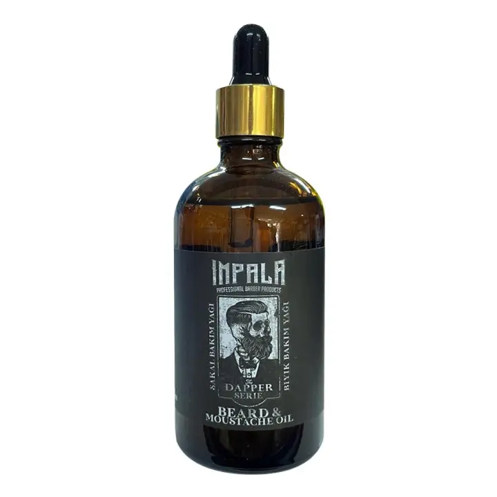 IMPALA - ACEITTE BARBA 100ML ARGAN DAPPER SERIE BEARD MOUSTACHE OIL, SUAVIZANTE Y NUTRITIVA PARA BARBA Suaviza Y Fortalece La Barba Y El Bigote - Aceite argan Hombre - 1