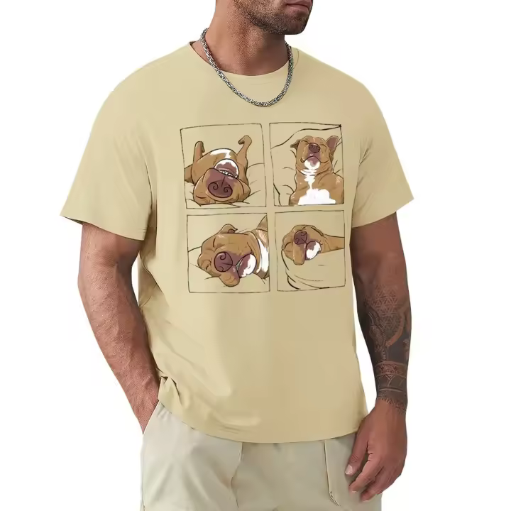 Camiseta De Algodón Funny Pitbull Para Hombre Y Mujer Estilo Vintage Cómoda Y Ligera Con Estampado Gráfico Para Regalo De Cumpleaños - 1