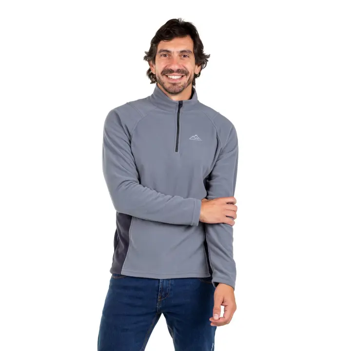 Forro Polar Térmico y Elástico para Trekking y Escalada Dune Hombre - S , Verde / Hueso - 1