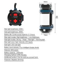 Linterna Portátil LED Para Camping Recargable Por USB Con Indicador De Energía Y Función De Energía Móvil - details 12