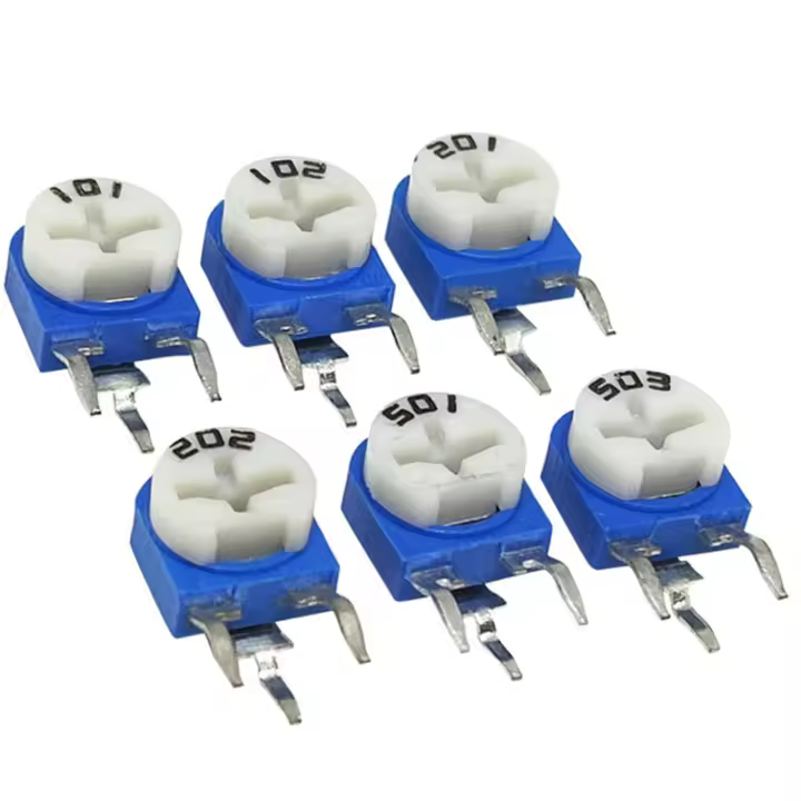 10pcs RM063 Trimpot Potenciometro Ajustable 100-500K Ohm Resistor Variador Cermet Tolerancia 5% Nuevo Condicion - 1