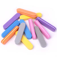 50Pcs Archos De Uñas Mini Colores Mixtos Con Esponja Y 100/180 Grit Doble Cara Bloque De Pulido De Gel Archos De Manicura Para Arte De Uñas - details 2