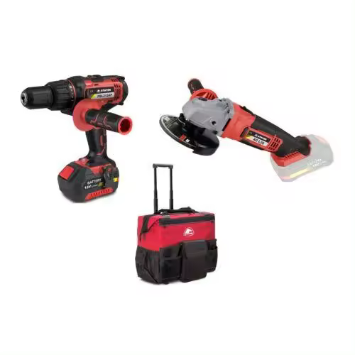 Taladro atornillador STAYER 18v PBl2124PK  amoladora + trolley - 1