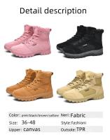 Botas De Montar Para Parejas Al Aire Libre Botines De Camuflaje Transpirables Para Hombres Y Mujeres Zapatos De Senderismo Casual Botas De Entrenamiento Alta Con Suela De TPR - details 1