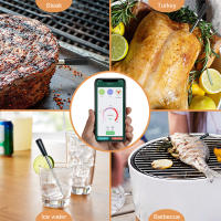 Termómetro De Carne Con Bluetooth 165 Pies Termómetro Inteligente Para Alimentos Con Cable De Carga USB Para Horno Asador - details 2
