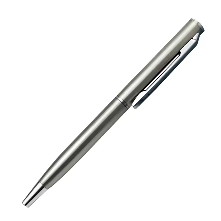 Bolígrafo De Bola De Acero Inoxidable Portátil 0.7mm Tinta Negra Azul Recargable Mini Metal Para Oficina Y Escuela Suministros De Papelería - 1