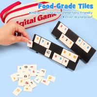 Juego De Rummy Cubes Con 4 Soportes 106 Piezas Juego De Mesa Clásico Para Familia Set De Viaje Portátil Incluye 106 Tiles - details 0