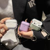Funda Transparente De Color Sencillo Para AirPods 1 O 2 3 4 pro 2 Cubierta Protectora Para Auriculares Material De Plástico - details 1