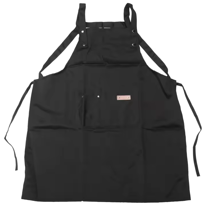 B Delantal de estilista profesional negro impermeable peluquería colorante champú cortes de pelo envoltura de tela herramienta de peluquería - 1