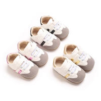 Zapatos De Caminar Para Bebés 0-18 Meses Con Solapa De Goma Suave Y Material De Cuero PU Cómodos Y Versátiles Con Patrón Rayado - details 2