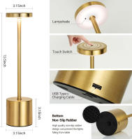 Lámpara De Mesa Creativa Con Luz Ambiente LED Recargable Toque De Tres Colores Decoración Exterior Simplicidad Para La Cama Luz Nocturna - details 3