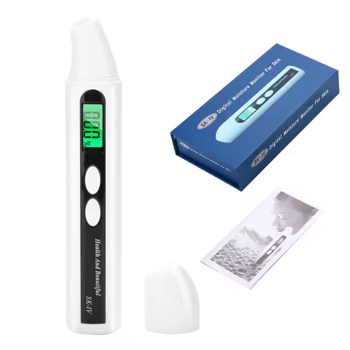 Detector De Humedad Para La Piel Analizador Digital LCD De Aceite Facial Rango 0~99.9% Herramienta De Monitorización Para Cuidado De La Piel - 1