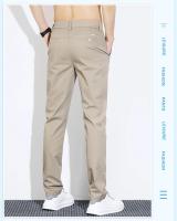 Pantalones Casuales Para Hombre Verano Ligeros Malla Elástica Pantalones Rectos Transpirables Moda Fitted Pantalones Casuales - details 7