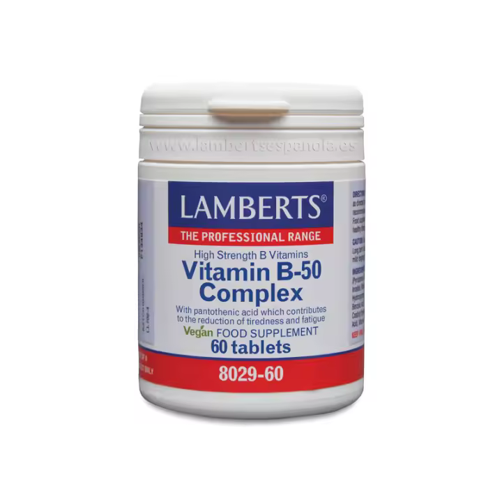 Complejo de Vitaminas B-50 60 Tabletas - Lamberts - 1