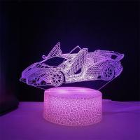 Lámpara De Noche En Forma De Coche Con Ilusión 3D LED Para Niños 16 Colores Con Control Remoto Decoración Para Dormitorio Regalo De Navidad Y Cumpleaños - details 4
