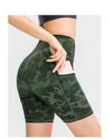 Pantalones cortos de Yoga para mujer, pantalones de camuflaje, cintura alta, ajustados, para gimnasio, Fitness, correr, mallas deportivas, medias de secado rápido S M L XL 2XL - details 9
