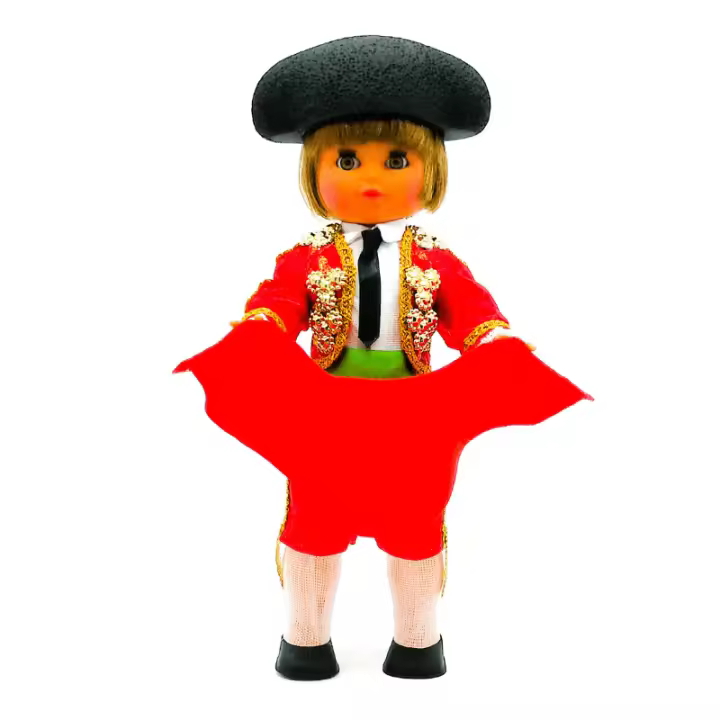 Muñeca regional Torero Folk Artesanía original colección 35 cm.vestido típico corridas toros, fabricada en España - 1