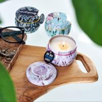 Vela decorativa de cera de soja con aroma a frambuesa – Diseño marino con tapa metálica reutilizable - details 3