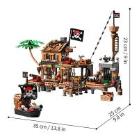 Juguetes De Construcción De Barco Pirata Con Tema De Wharf Para Niños De 8 a 12 Años Conjunto De Bloques De Ciudad 868 Piezas Calendario De Advenimiento - details 4