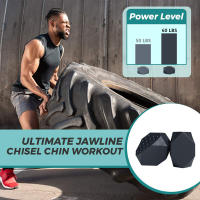 Entrenador De Mandíbula 2pcs 50/60Lbs Redefine Jawline Trainer Elimina Double Chin Facial Chew Bite Muscular Anti-stress Equipo De Fitness Para El Rostro Material De Silicona - details 5