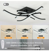 Lámpara De Techo Moderna 28W LED Para Sala De Estar Comedor Dormitorio Y Balcón Diseño Curvo Luz De Panel Para El Hogar - details 2
