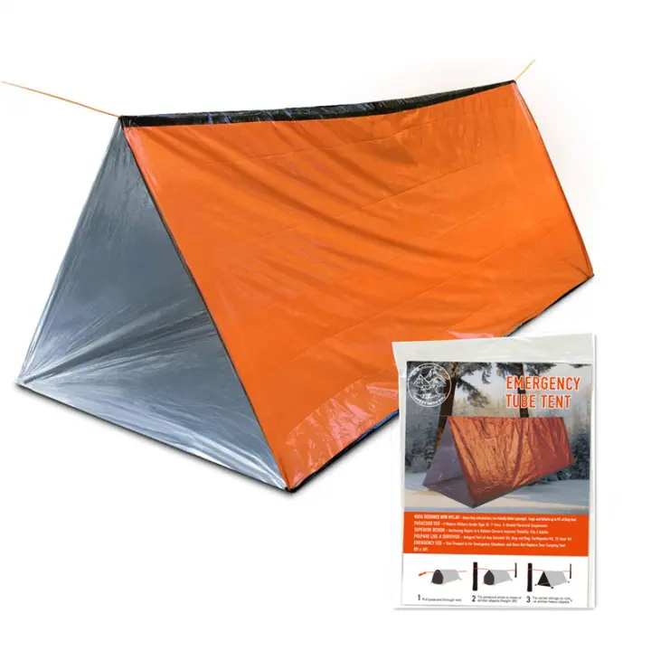 Carpa De Camping Para 2 Personas Impermeable Kit De Supervivencia De Emergencia Matriz Al Aire Libre Carpa De Escape - 1