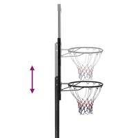 vidaXL Canasta de baloncesto policarbonato transparente 256-361 cm - details 4